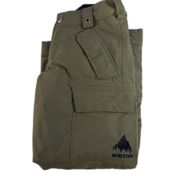 Burton DryRide Snow Pants Kids Small  Khaki/Olive Waterproof Adjustable waist - Picture 1 of 11